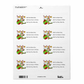 Étiquette Ho Ho Ho Holiday Elfe (Feuille entière)