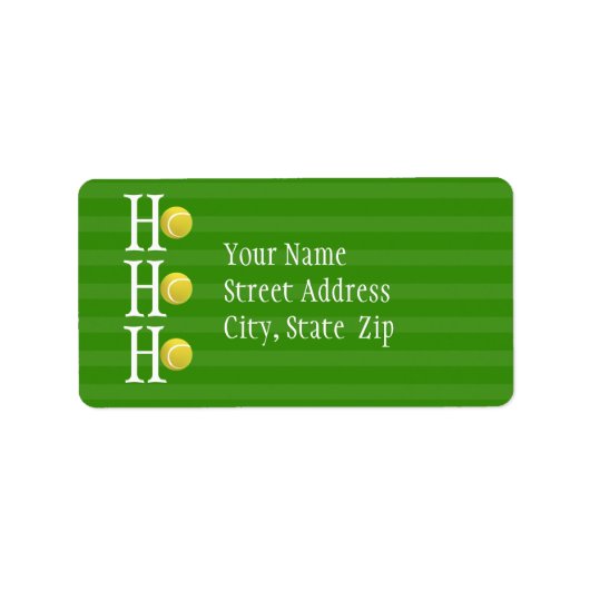 Étiquette HO-HO-HO - tennis (Devant)