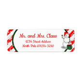 Étiquette Ho Ho Joyeux Noël Père Noël mignonne Snowman (Devant)