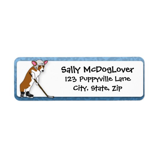 Étiquette Hockey Corgi (Devant)