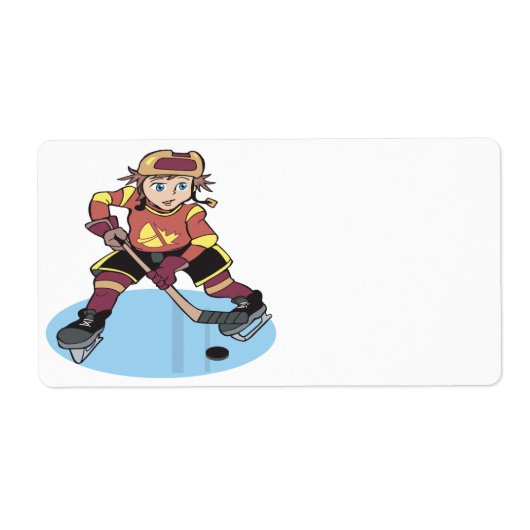 Étiquette Hockey pour jeunes (Devant)