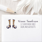 Étiquette Hocus Pocus Retourner Adresse Étiquettes, Chaussur (En situation)