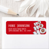 Étiquette HOHO ! Drôle visage vacances Retour Adresse Étique (En situation)