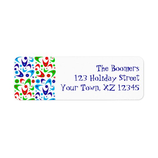 Étiquette Hoilday Boomerangs (Devant)