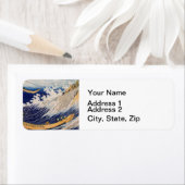 Étiquette Hokusai Ocean Waves Sea Boats (En situation)