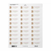 Étiquette Holiday Festin Ornament Star Chic Holiday Adresse (Feuille entière)