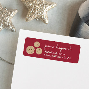 Étiquette Holiday Gingersnap Cookie Adresse de retour