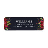 Étiquette Holiday Greenery Christmas Return Adresse (Devant)