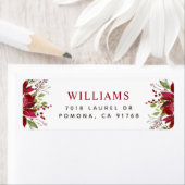 Étiquette Holiday Greenery Christmas Return Adresse (En situation)