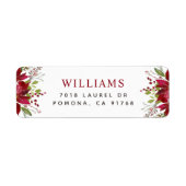 Étiquette Holiday Greenery Christmas Return Adresse (Devant)