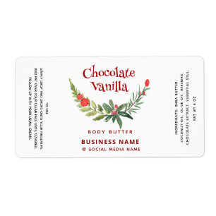 Étiquette Holiday holly brunch typography product