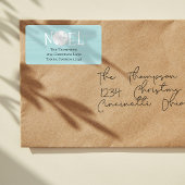 Étiquette Holiday Noel Watercolor Plage Sable Tropical Dolla