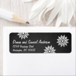 Étiquette Holiday Photo Card - Script on Chalkboard Label<br><div class="desc">This address label was created to be paired with the holiday photo card that is part of this collection.  The design of the collection features script on a chalkboard.</div>