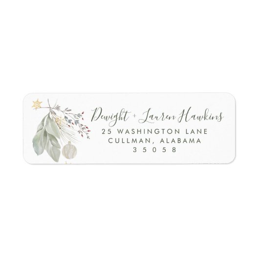 Étiquette Holiday | Return Address Label (Devant)