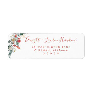 Étiquette Holiday | Return Address Label