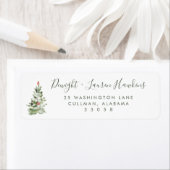 Étiquette Holiday | Return Address Label (En situation)