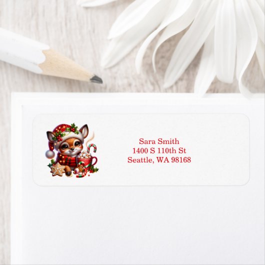 Étiquette Holiday Return Address Labels (En situation)