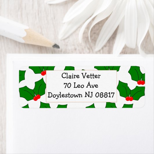 Étiquette Holly (En situation)