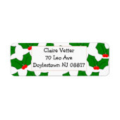 Étiquette Holly (Devant)