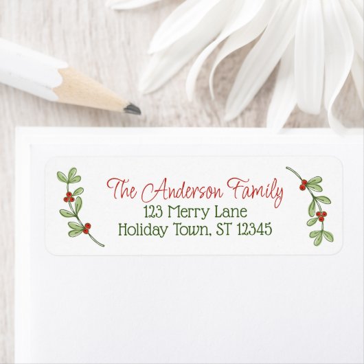 Étiquette Holly Berry (En situation)