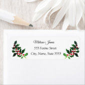 Étiquette Holly Green Nature Mariage de Noël (En situation)