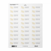 Étiquette Holly Jolly | Élégant script de faux or (Feuille entière)