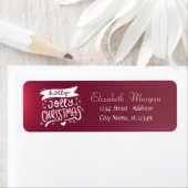 Étiquette Holly Jolly, Fête Rouge, Noël (En situation)