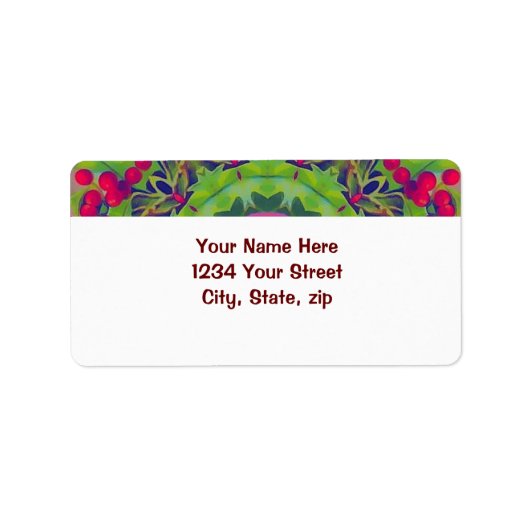 Étiquette Holly Kaleidoscope (Devant)