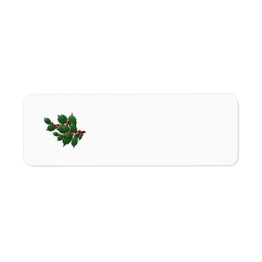 Étiquette Holly Leaf (Devant)