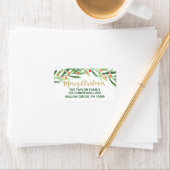 Étiquette Holly Wreath Joyeux Noël (En situation)