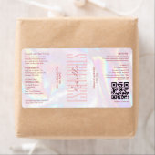 Étiquette Holographie moderne Pink Bath Body Beauté Serum (En situation)