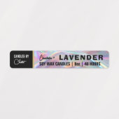 Étiquette holographique à bougie mince (Design 1)