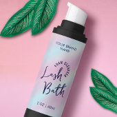 Étiquette holographique branché à laveuse de bain 