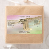 Étiquette Holographique liquide or élégant cheveux serum éti (En situation)