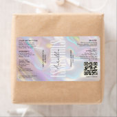 Étiquette Holographique moderne Beauté Corps de bain cosméti (En situation)