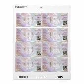 Étiquette Holographique moderne Beauté Corps de bain cosméti (Feuille entière)