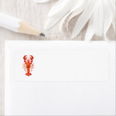 Étiquette Homard polygonal rouge (En situation)