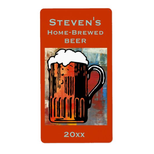 Étiquette Home-Brew de Beer Mug (Devant)