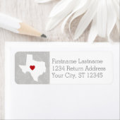 Étiquette Home State Map Art - Custom Name Texas (En situation)