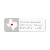 Étiquette Home State Map Art - Custom Name Texas (Devant)
