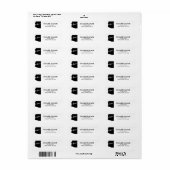 Étiquette Home State Outline Heart Arizona Adresse (Feuille entière)