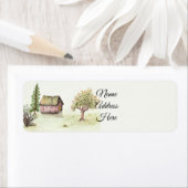 Étiquette Home Sweet Home Cabine Shed (En situation)