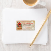 Étiquette Home Sweet Home Christmas Birdhouse Adresse (En situation)