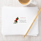 Étiquette Homme Cardinal du Nord et Holly (En situation)