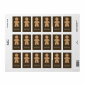 Étiquette Homme de pain d'épices (Feuille entière)