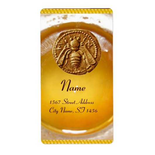 Étiquette HONEY BEE, BEEKEEPER / apiaire, apiculture fournit (Devant)
