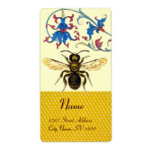 ÉTIQUETTE HONEY BEE, BEEKEEPER APIARIST (Devant)