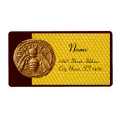 ÉTIQUETTE HONEY BEE, BEEKEEPER APIARIST (Devant)