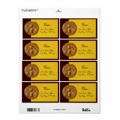 ÉTIQUETTE HONEY BEE, BEEKEEPER APIARIST (Feuille entière)