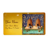 Étiquette HONEY BEE, BEEKEEPER /apiary, fournitures d'apicul (Devant)